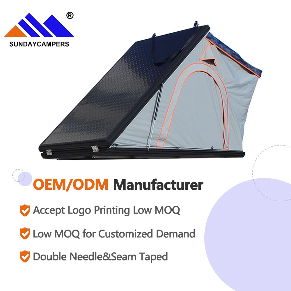 New Style Custom Outdoor 4wd Offroad Camping Aluminium Hard Shell Rooftop Tent