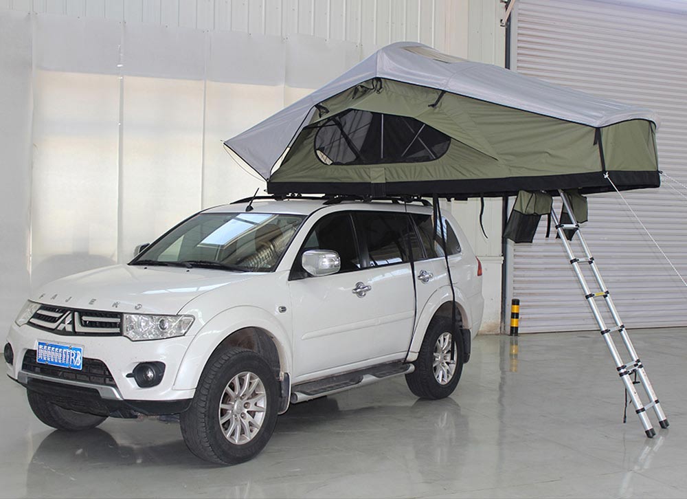 Soft Shell Waterproof Camping Double Slot Rooftop Tent 