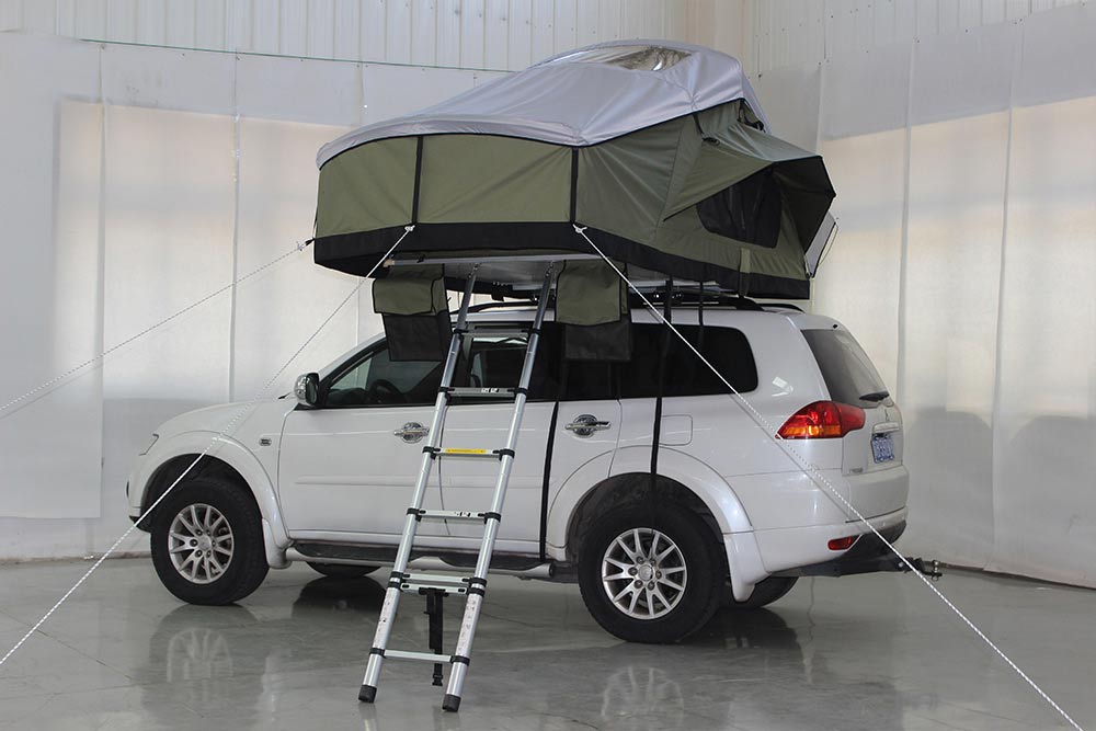 Soft Shell Waterproof Camping Double Slot Rooftop Tent 