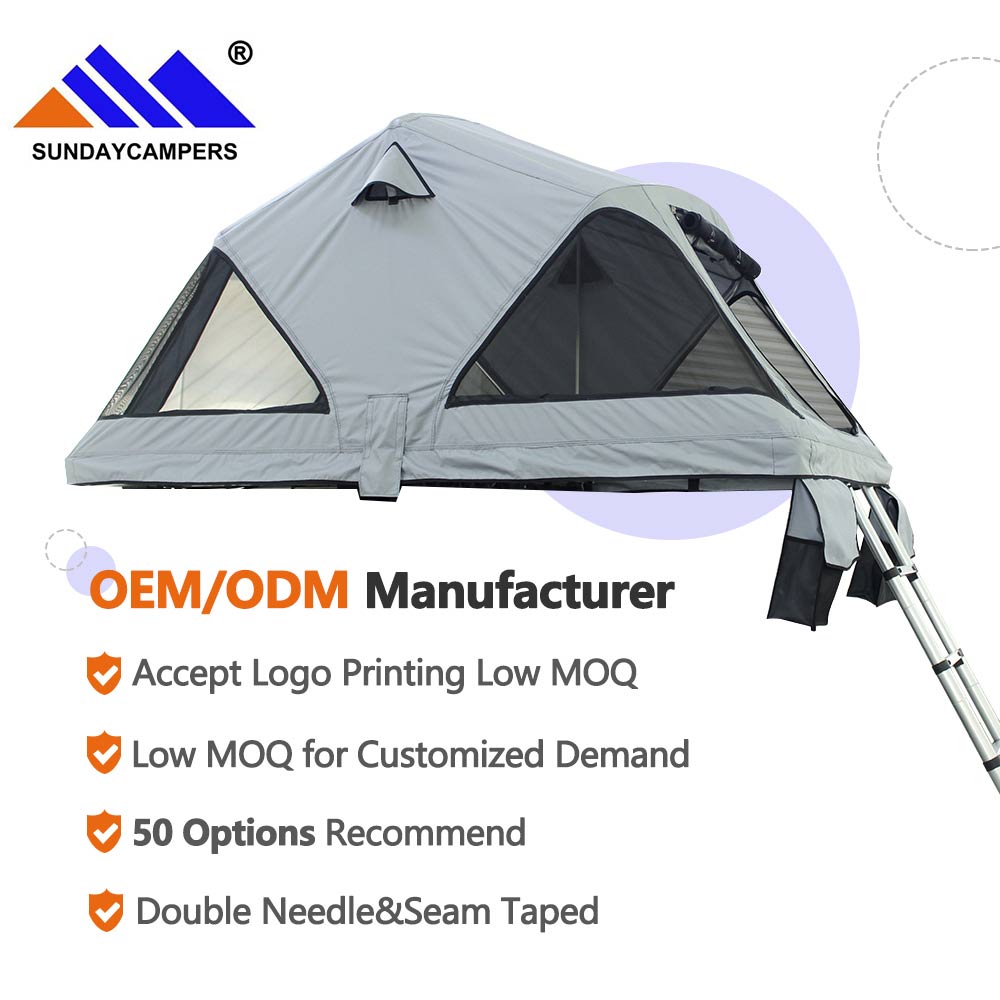 OEM Custom Outdoor Camping Foldable Car Rooftop Tent Suppliers Soft Cover Lightweight Rooftop Tent