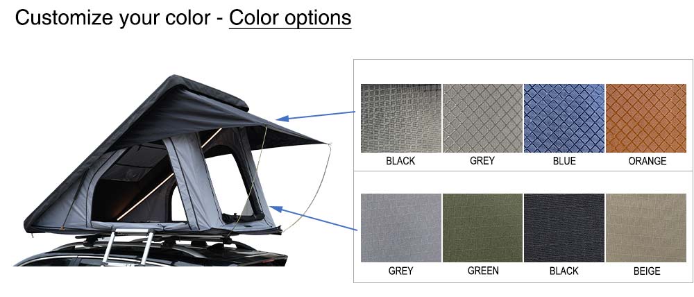 SRT20-130 OEM Custom Foldable Car Rooftop Tent Suppliers Soft Cover Lightweight Rooftop Tent