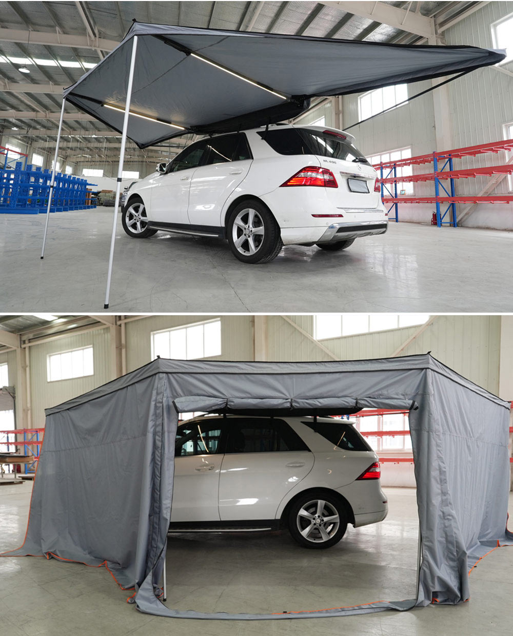 WA180-200 Waterproof Traveling Family Car Side Awning 4X4 4Wd Off Road Retractable Camping Suv Car Side Awning
