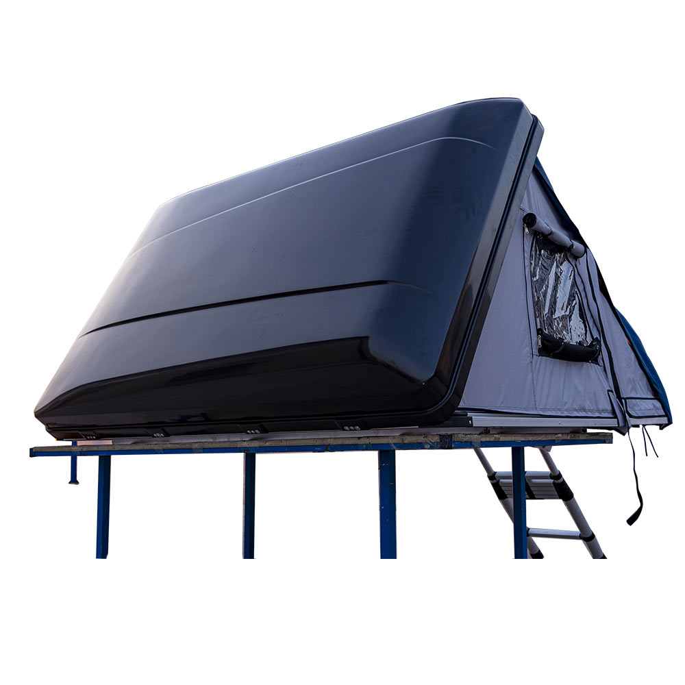 Customized 2500Mm 420D Fiberglass Reinforce Plastic 4 Person Largest Roof Top Tent Hard Shell Insulated
