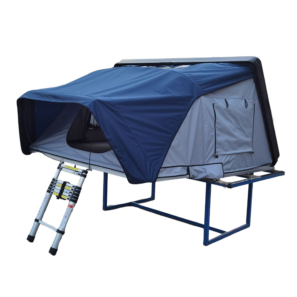 SFRP82 Customized 2500Mm 420D Fiberglass Reinforce Plastic 4 Person Largest Roof Top Tent Hard Shell Insulated