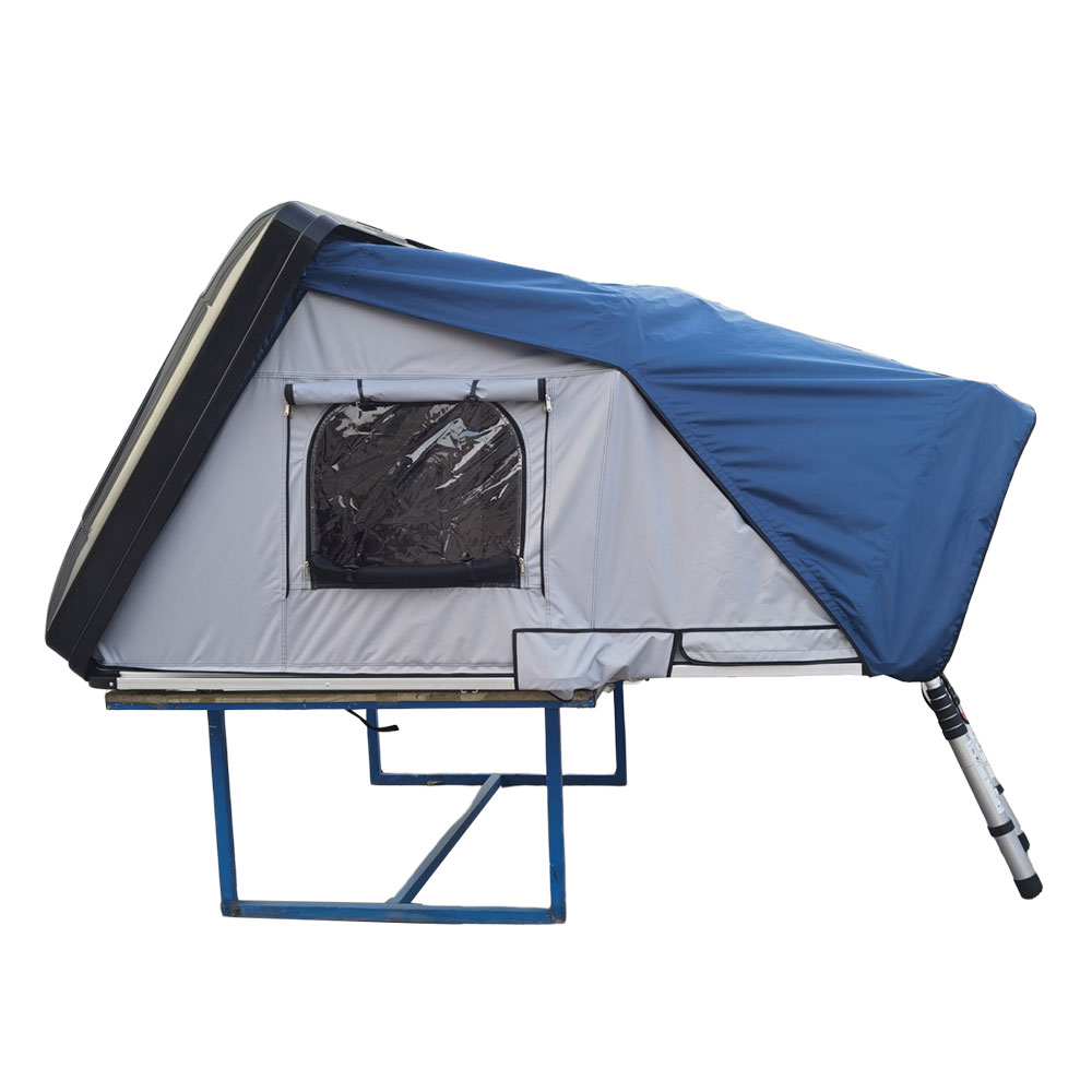 SFRP82 Customized 2500Mm 420D Fiberglass Reinforce Plastic 4 Person Largest Roof Top Tent Hard Shell Insulated