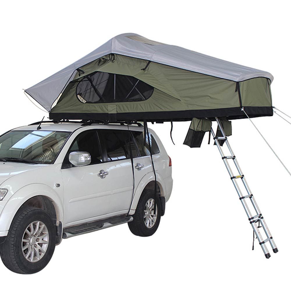 SRT14E Roof Top Tent Outdoor Quality Soft Shell Waterproof Camping Double Slot Rooftop Tent