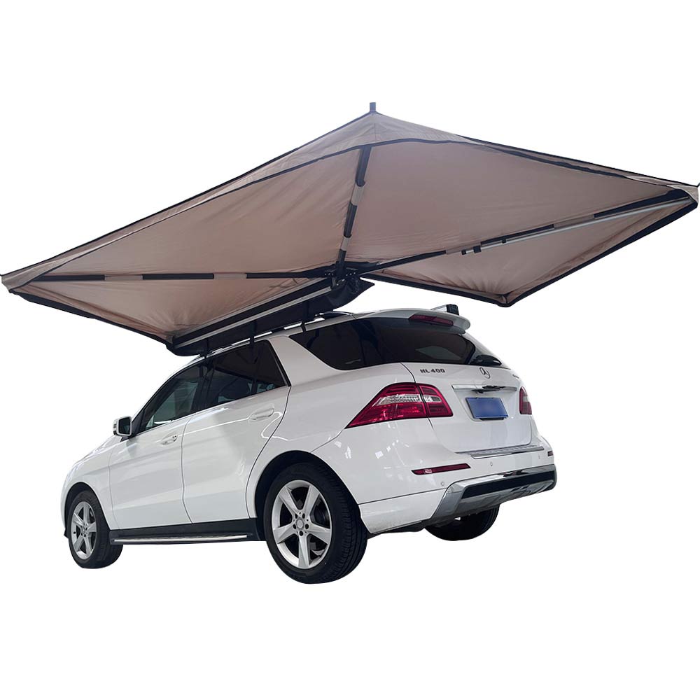 Customized Retractable Outdoor 420d Ripstop Camping 270 Degree Freestand Foxing Awning