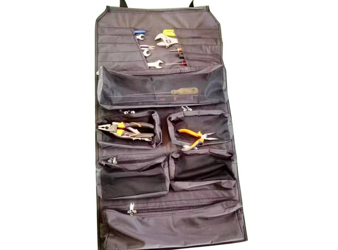 Tool Pocket Heavy Duty 16oz Canvas Rolling Wrench Tool Bag Organizer Pouch