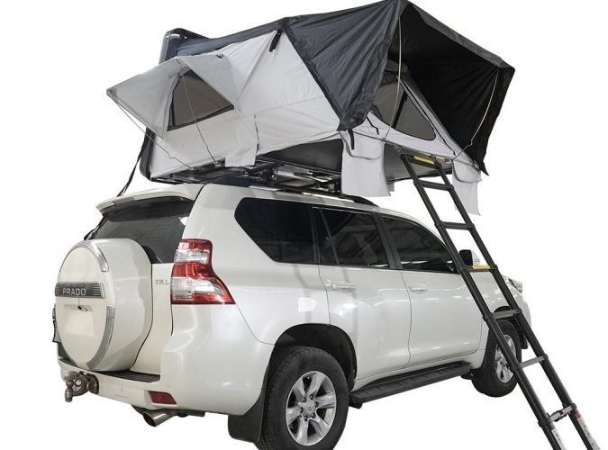 SRT10-L Waterproof 4 Person Roof Top Tent Car Rooftop Tent Abs Clamshell Hard Shell Top Roof Tent For 4X4 Camping