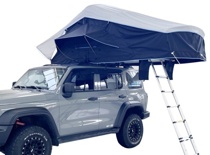SRT11E 4Wd Camping Car Roof Tent Windproof Soft Car Roof 4X4 Quality Folding Camping Outdoor Traveling Car Roof Top Tents