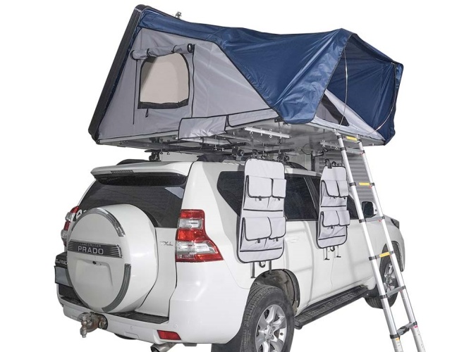 SFRP-82 Best Selling Suv Car Side Open Rooftop Tent Custom Camping 4X4 Car Hard Shell Roof Top Tent