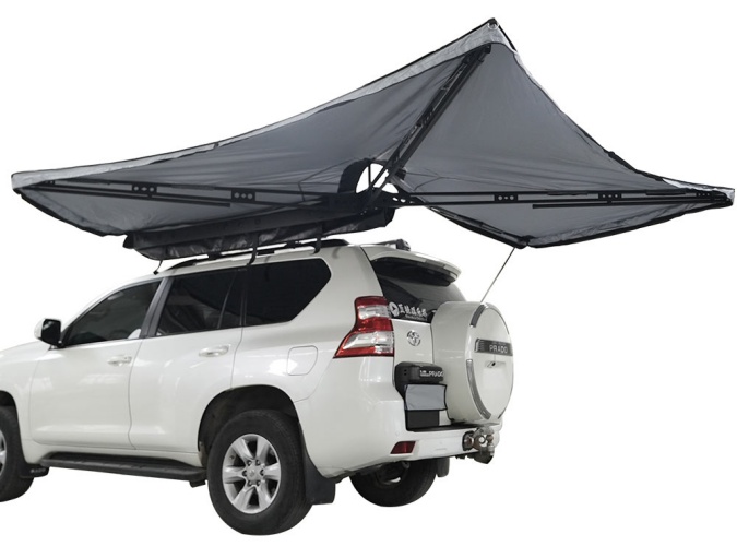 WA03 High Quality 2.5*3M Suv/4X4/4Wd Customized Retractable Camping Rooftop Car Roof Side Awning For Outdoor Camping Travel