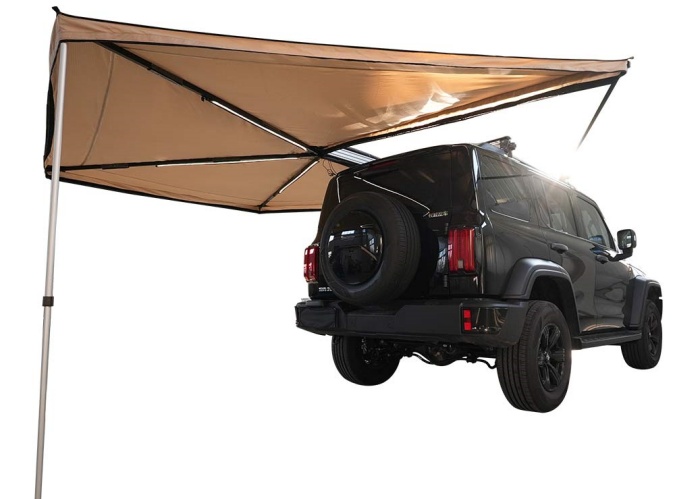 WA03-250+LED Self-Driving Tour Outdoor Camping Car Awning Tent Waterproof Car Side Awning 270 Degree